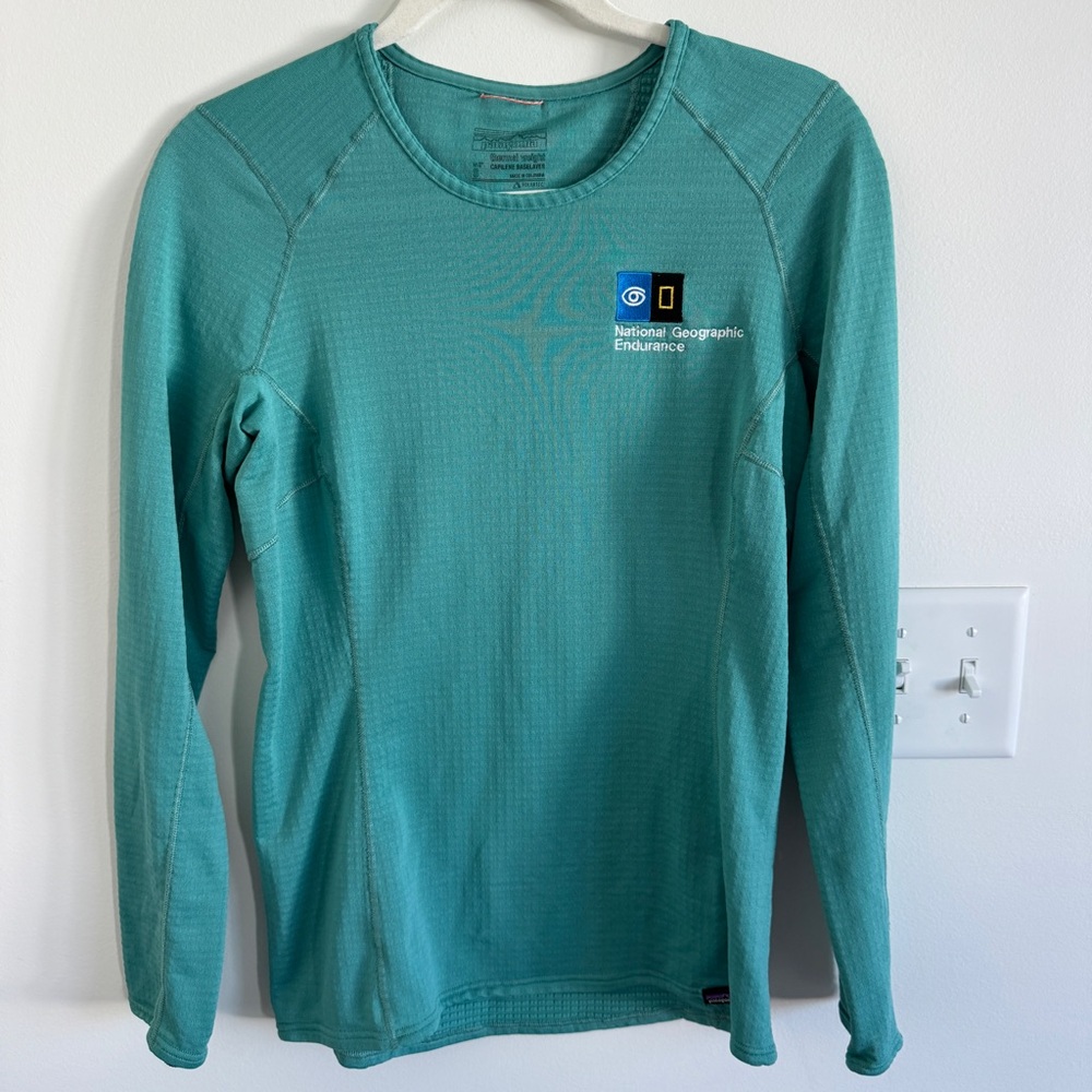 Patagonia Teal Green Capilene Base Layer